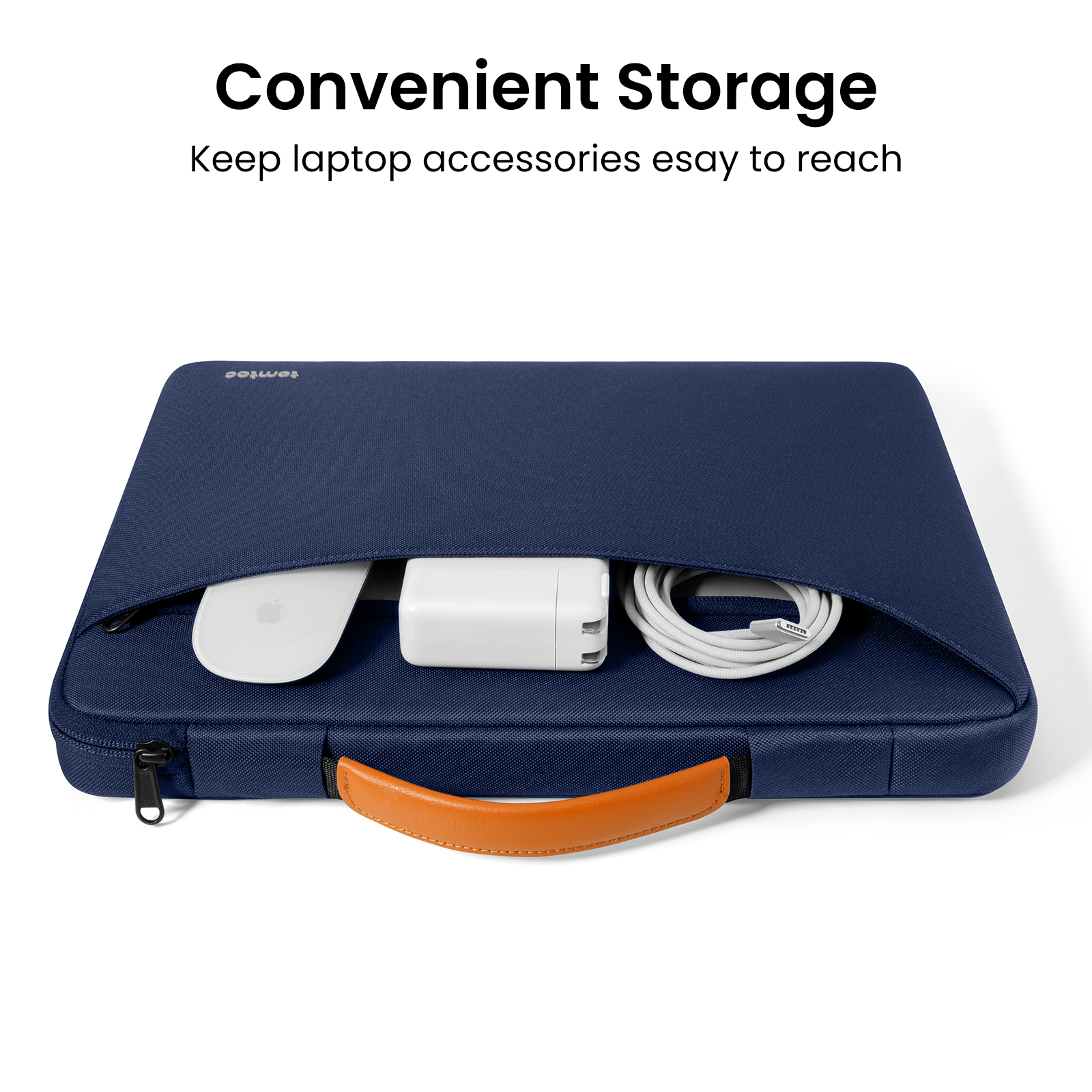 TOMTOC DEFENDER A22 14 INCH LAPTOP BRIEFCASE NAVY BLUE A22D2B1 thumbnail 7