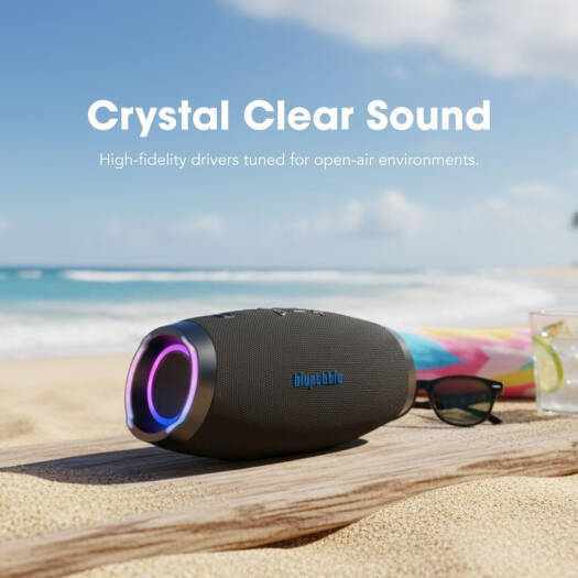 BLUPEBBLE THUNDERSPARK PORTABLE WIRELESS SPEAKER BLACK BP-TNDRSPRK-BK thumbnail 12