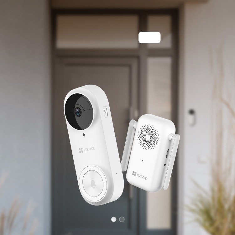 EZVIZ Battery-Powered Video Doorbell DB2 Pro 2K+: Keep Your Home Secure with Advanced Video Monitoring thumbnail 2