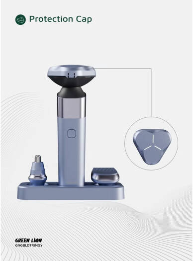 GREEN LION GBLADE HAIR & NOSE TRIMMER SHAVER GRAY GNGBLDTRIMGY thumbnail 7