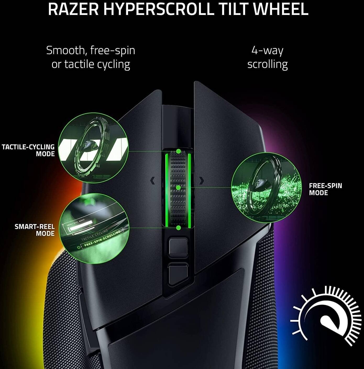 Razer Basilisk V3 Pro 35K Wireless Gaming Mouse (Black, RZ01-05240100-R3G1) - Ultra-Precise and Customizable for Gamers thumbnail 11