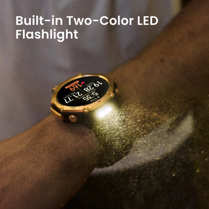 AMAZFIT T-REX 3 PRO 44MM SMART WATCH BLACK GOLD A2549 thumbnail 7