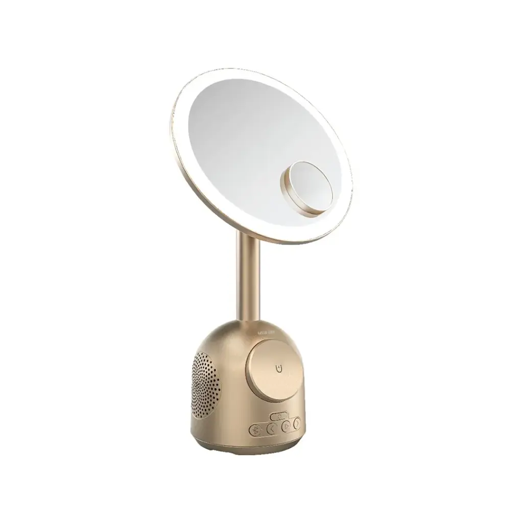GREEN LION MAKEUP MIRROR WITH SPEAKER AND MAGSAFE CHARGER GOLD GNMKPMRMGGD