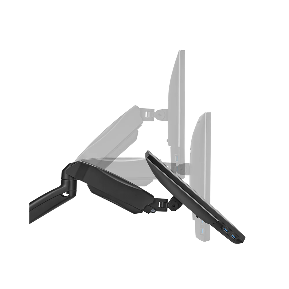 GameOn Economy Spring-Assisted Wall-Mounted Dual Monitor Arm (GO-5008) - Adjustable and Space-Saving Design thumbnail 12