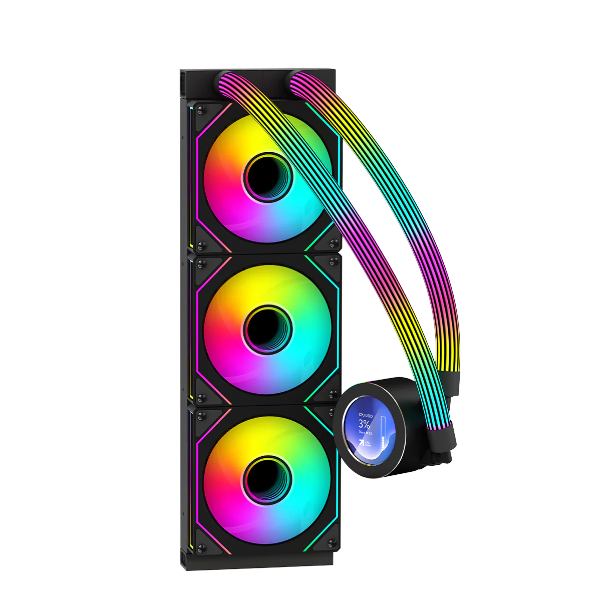 GameOn Kraken N360 360mm LCD Display Liquid CPU Cooler with ARGB Tube GOKRAKENN360 thumbnail 25