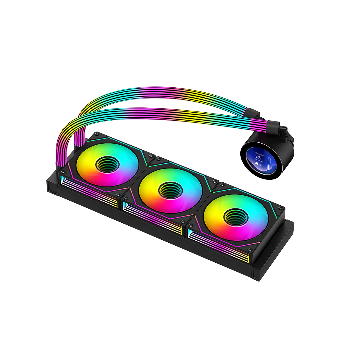 GameOn Kraken N360 360mm LCD Display Liquid CPU Cooler with ARGB Tube GOKRAKENN360 thumbnail 20