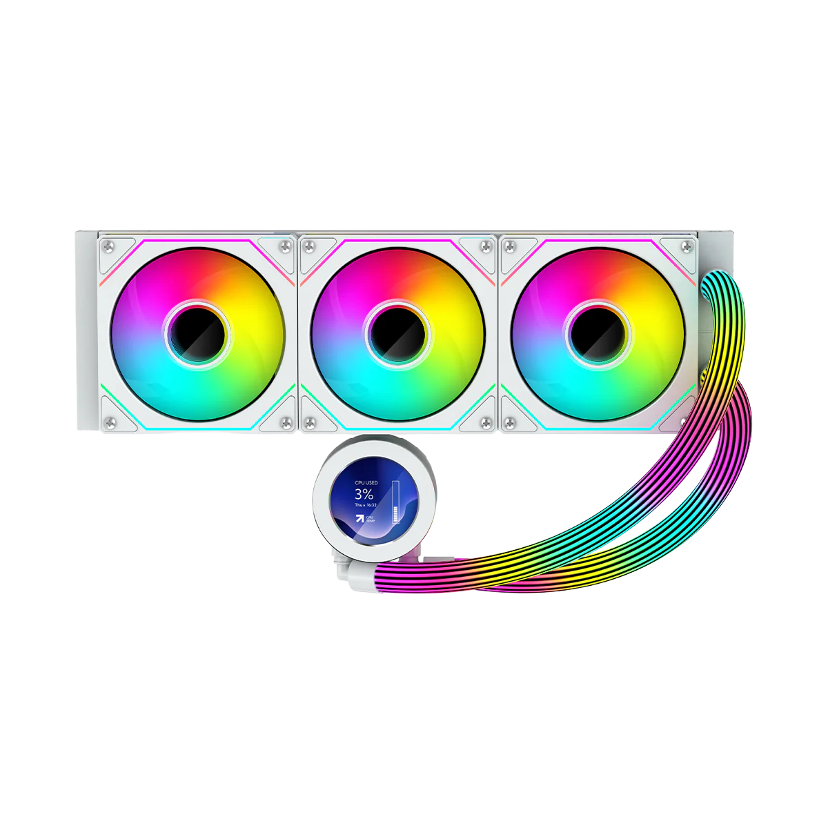 GameOn Kraken N360 360mm LCD Display Liquid CPU Cooler with ARGB Tube GOKRAKENN360 thumbnail 16