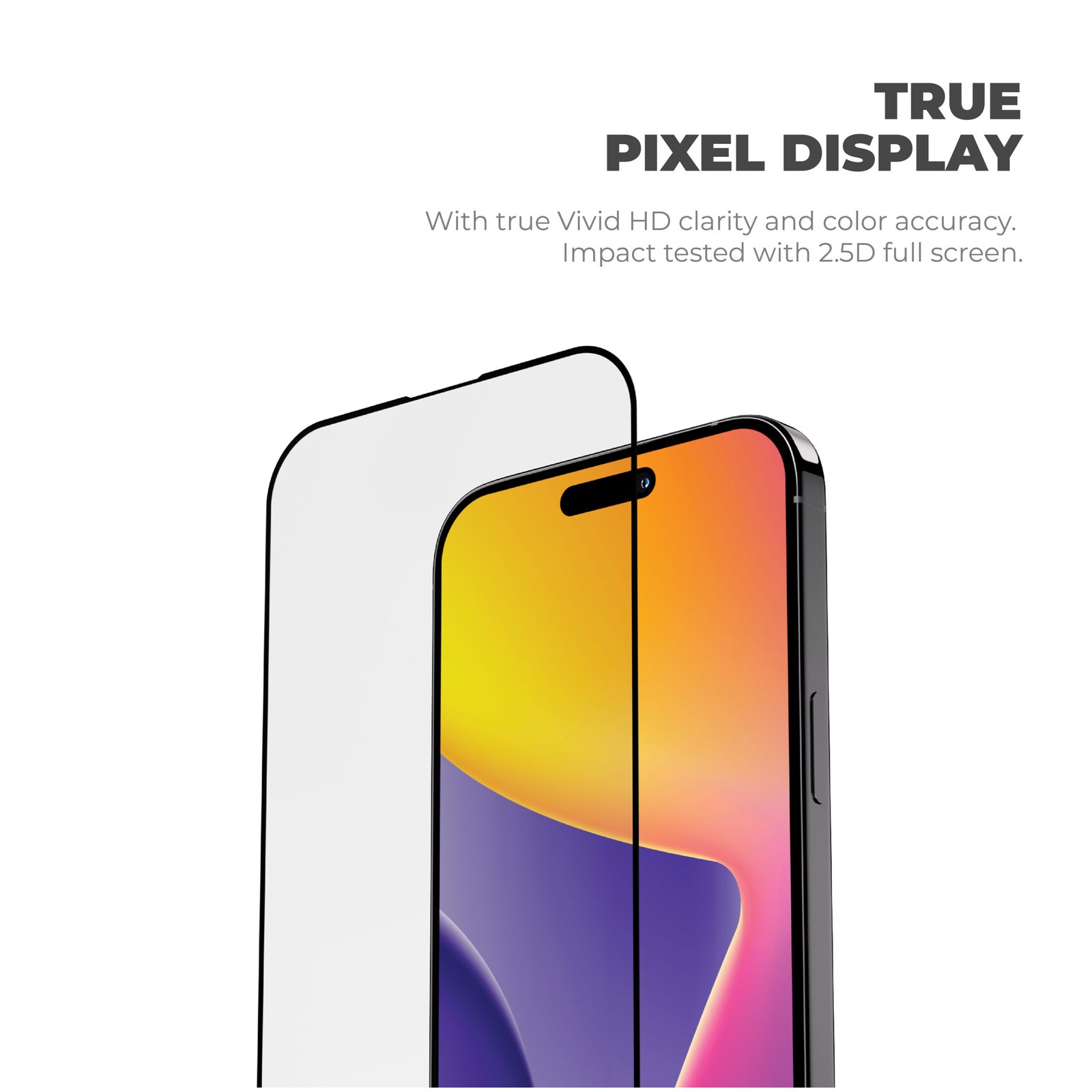 Bluepebble iPhone 16 Series Graphene Rock Series Tempered Glass - 2.5D Clear & Privacy Protection thumbnail 4