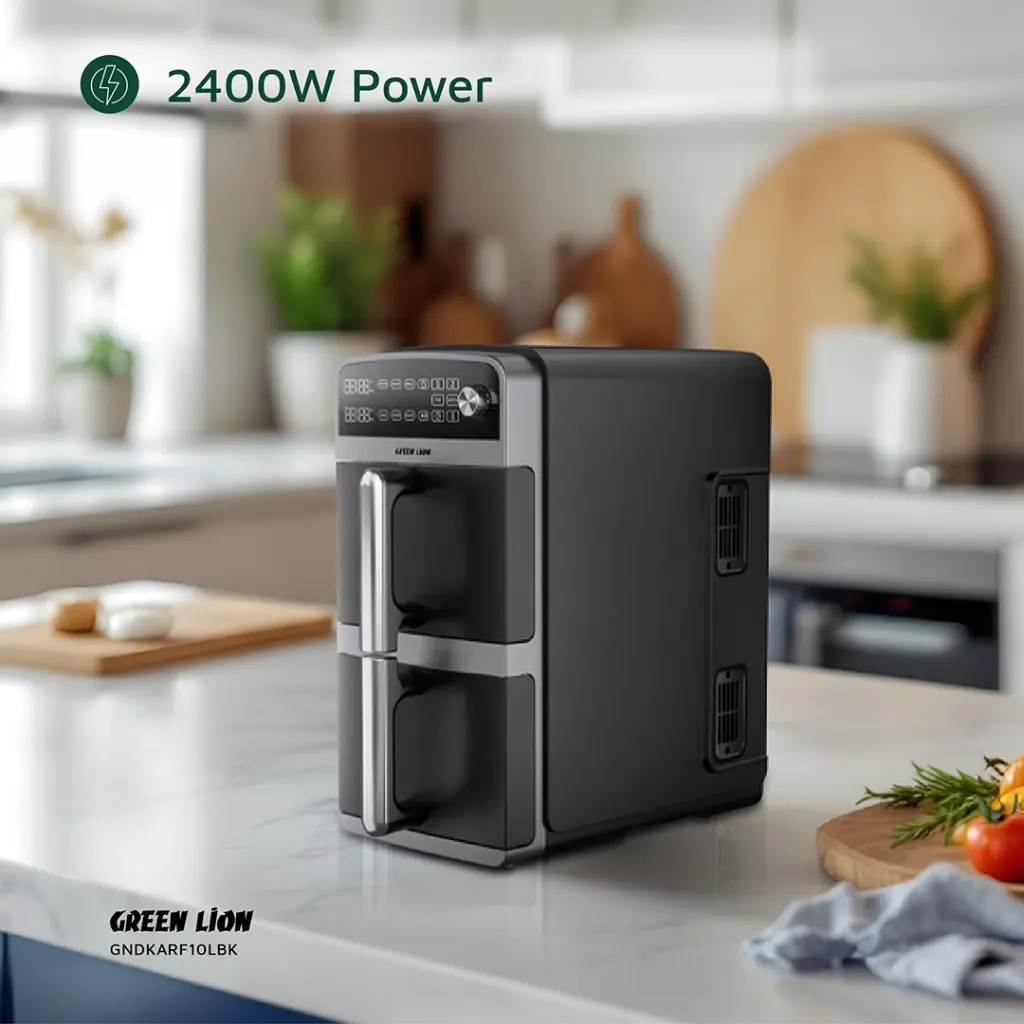 GREEN LION DOUBLE DECKER AIR FRYER 10L BLACK GNDKARF10LBK thumbnail 15