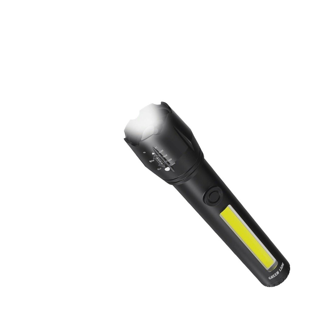 GREEN LION 2 IN 1 ADJUSTABLE TORCH BLACK thumbnail 3