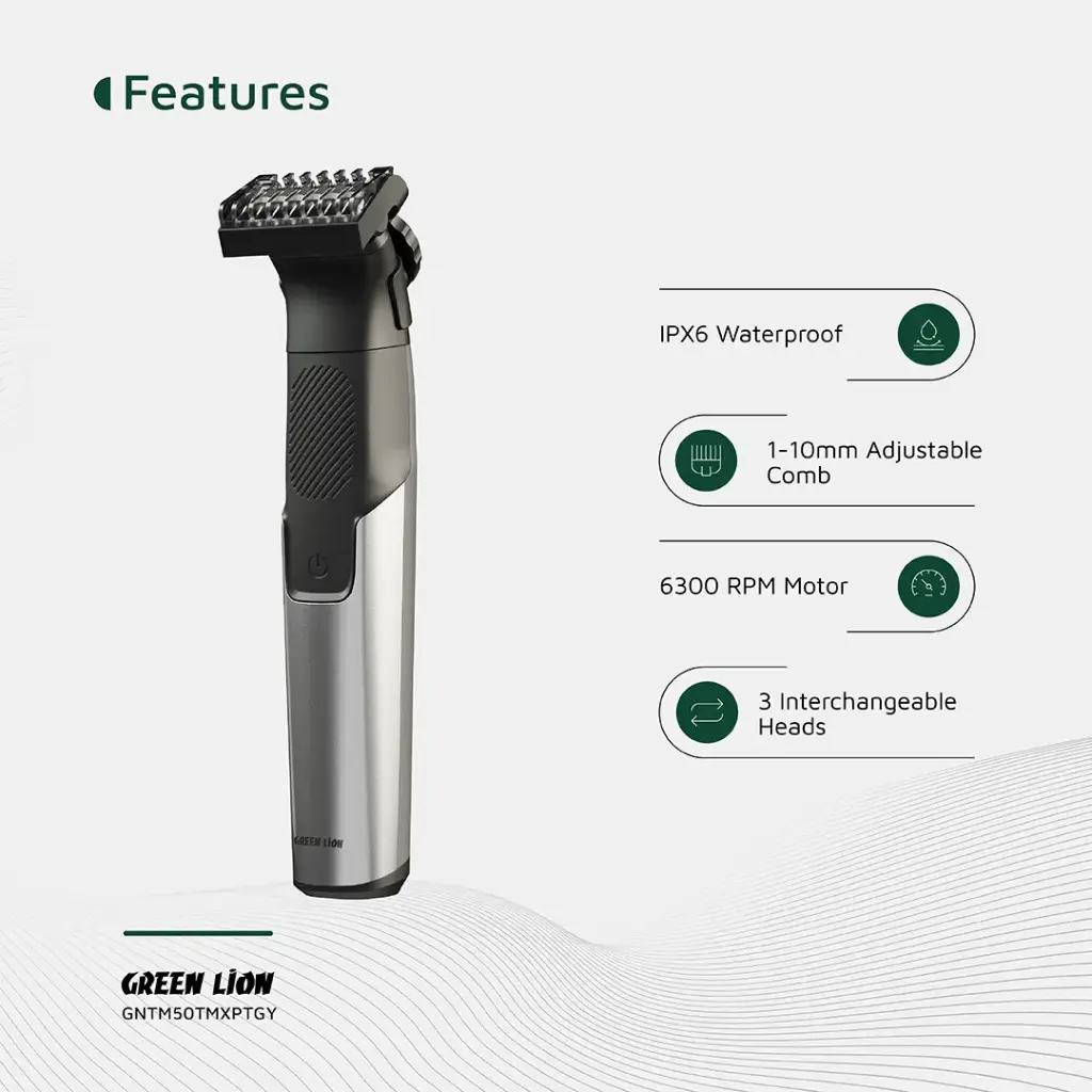 GREEN LION 3 IN 1 EXPERT HAIR TRIMMER & SHAVER BLACK GNTM50TMXPTGY thumbnail 11