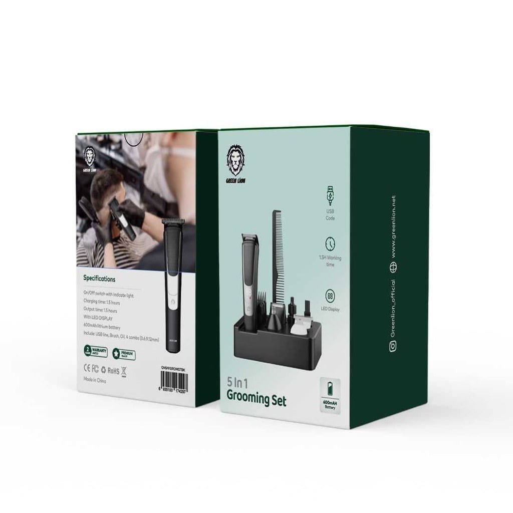 GREEN LION 5 IN 1 GROOMING SET 600MAH BLACK GN5N1GROMSTBK thumbnail 5
