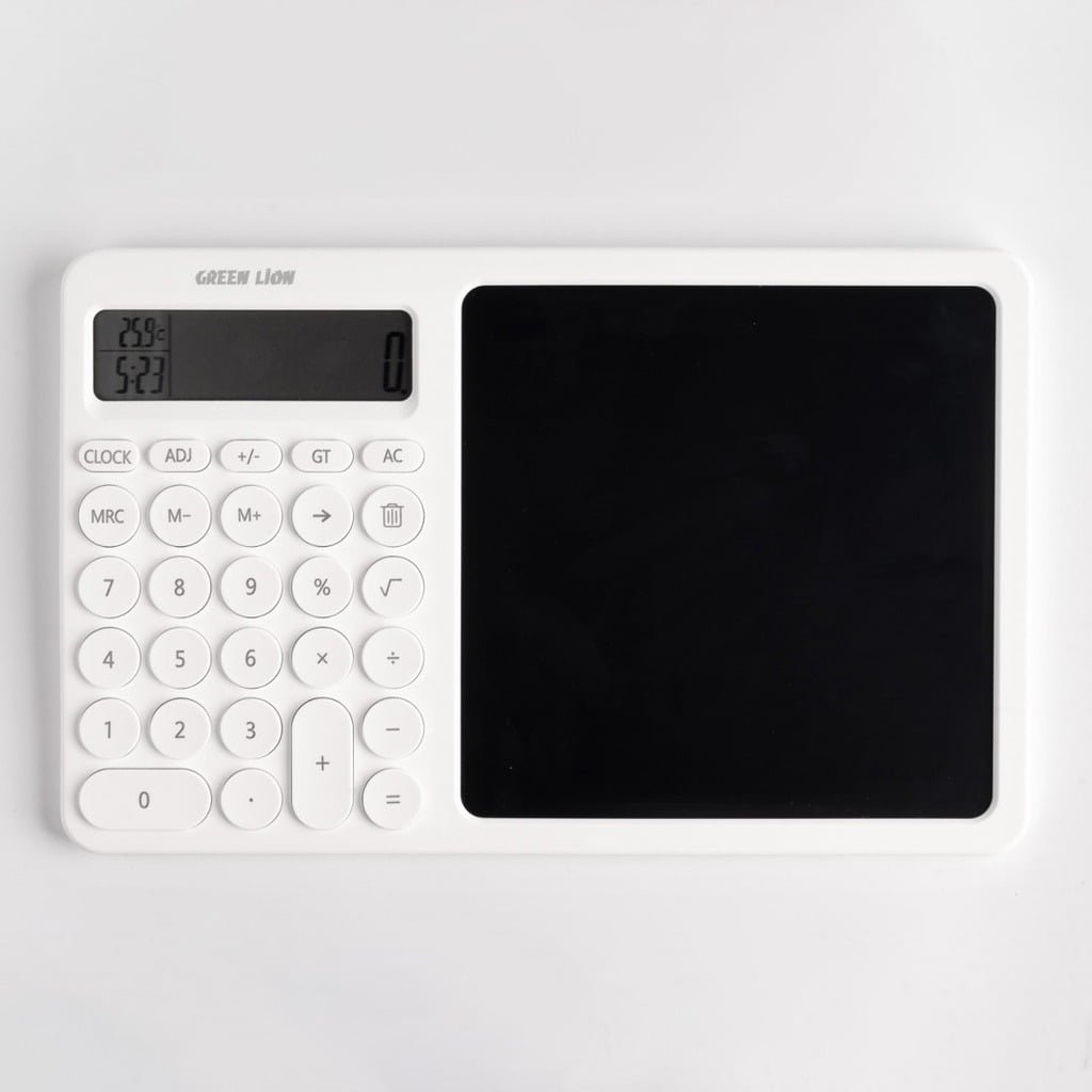 GREEN LION CALCWRITE PRO CALCULATOR-WRITING PAD COMBO WHITE GNCALCWPADWH thumbnail 4