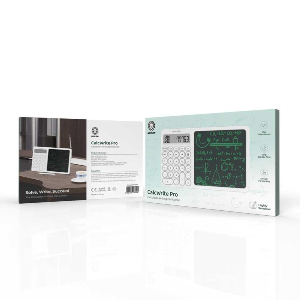 GREEN LION CALCWRITE PRO CALCULATOR-WRITING PAD COMBO WHITE GNCALCWPADWH thumbnail 5