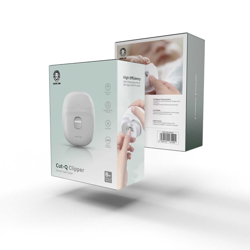 GREEN LION CUT Q CLIPPER ELECTRIC NAIL CUTTER WHITE thumbnail 3