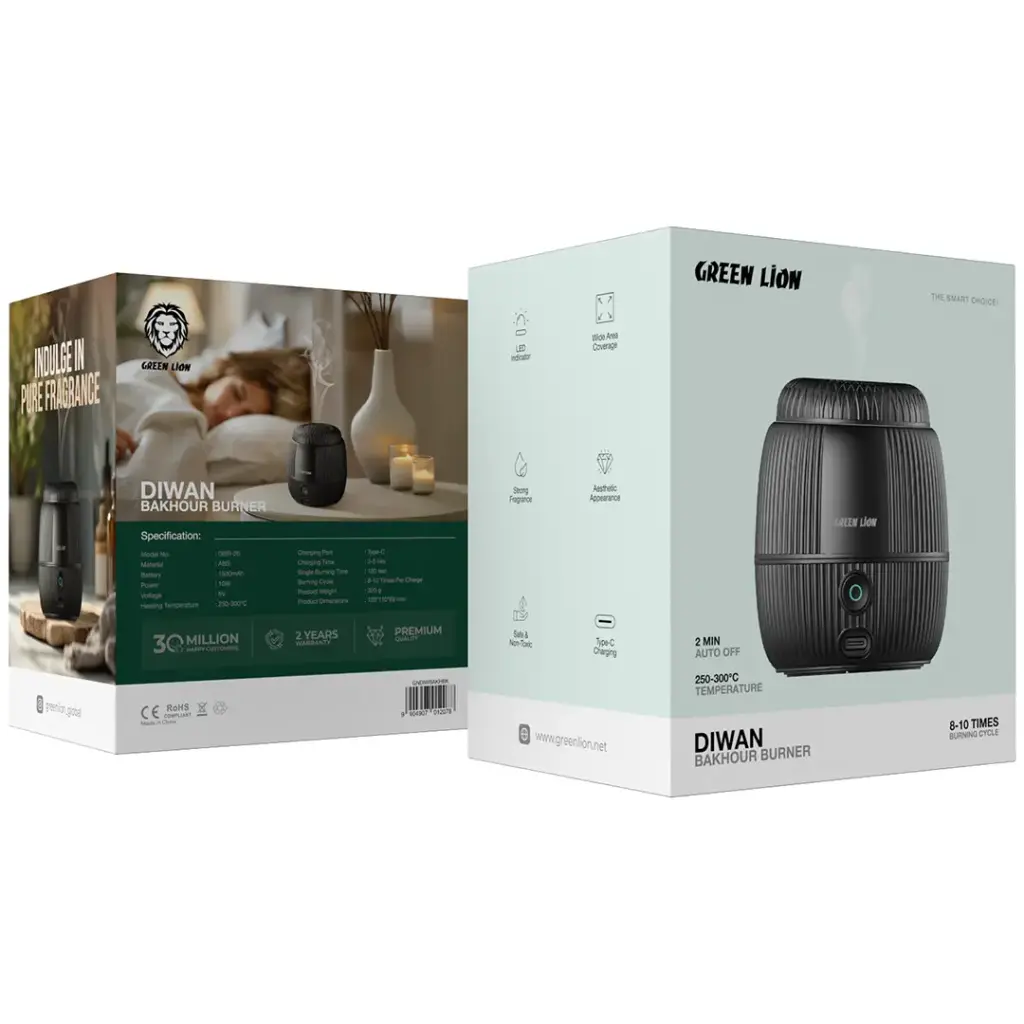GREEN LION DIWAN BAKHOUR BURNER BLACK GNDIWBAKHBK