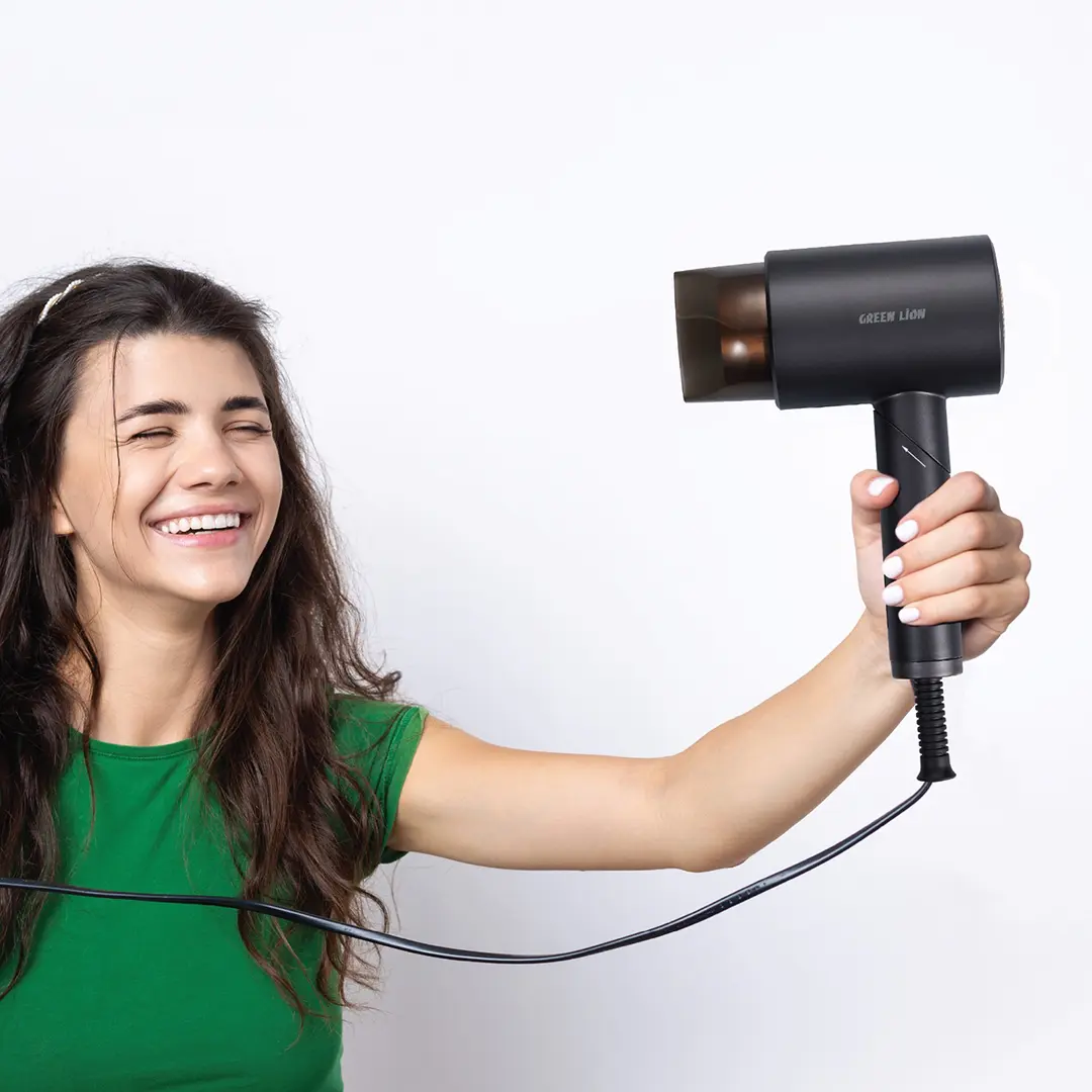 GREEN LION FOLDABLE HAIR DRYER LITE 1200W GREY GNFLAIRDRYGY thumbnail 5