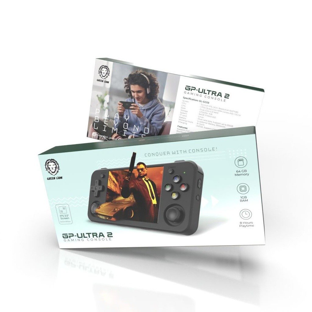 Green Lion Gaming Console GP-Ultra 2 - 1GB-64GB in Sleek Black thumbnail 7