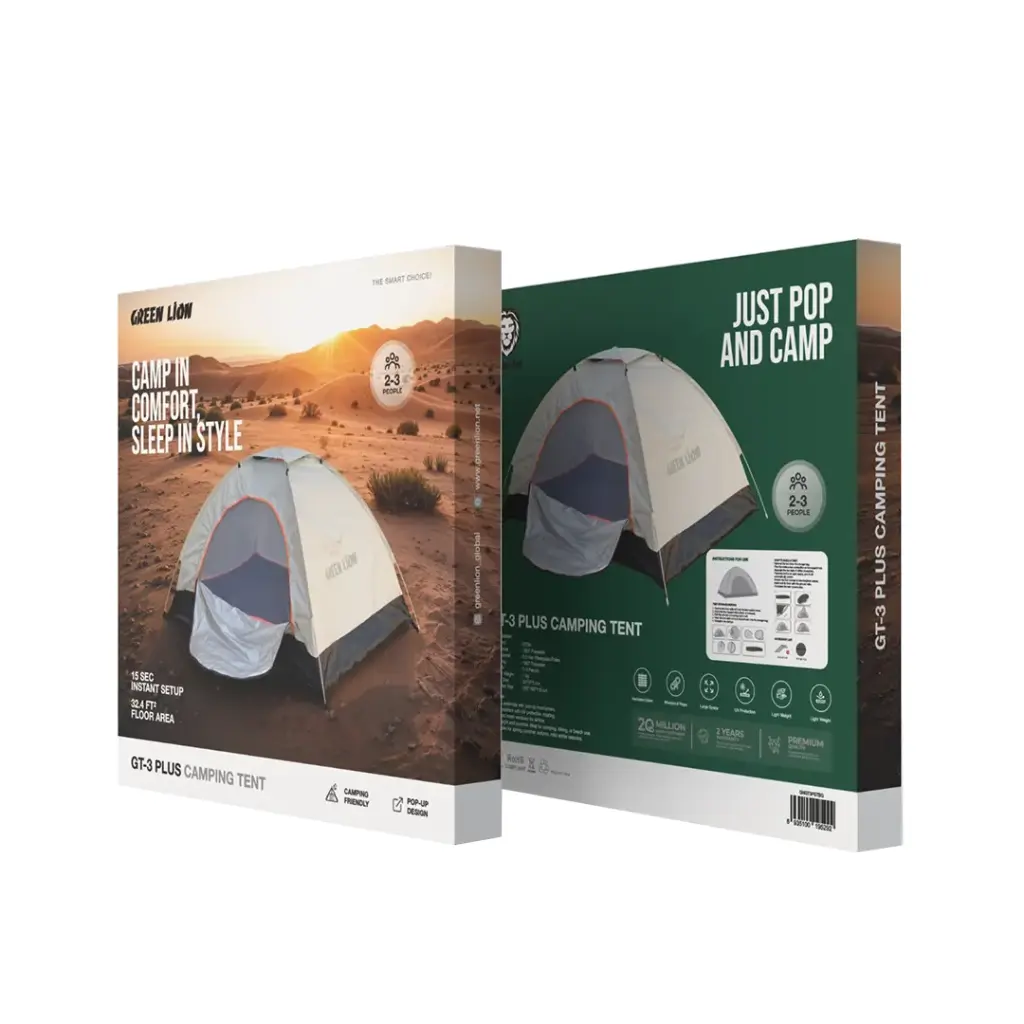 GREEN LION CAMPING TENT BEIGE GT3-PLUS GNGT3PSTBG thumbnail 3