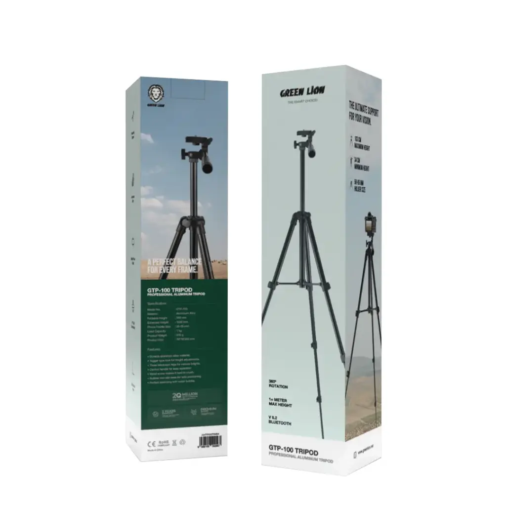 GREEN LION GTP-100 TRIPOD PROFESSIONAL ALUMINUM BLACK GNTP100TRIBK thumbnail 3