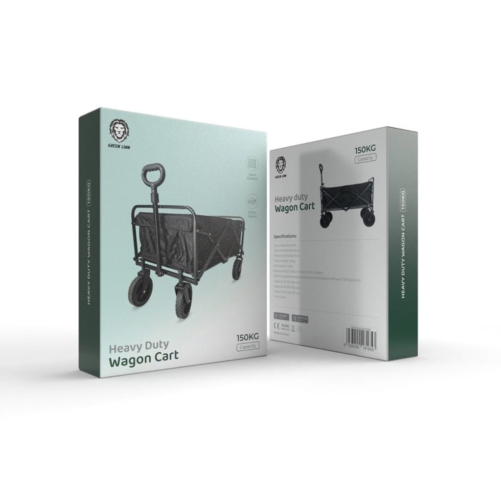 GREEN LION HEAVY DUTY WAGON CART 150KG BLACK GNHDWGN150BK thumbnail 3