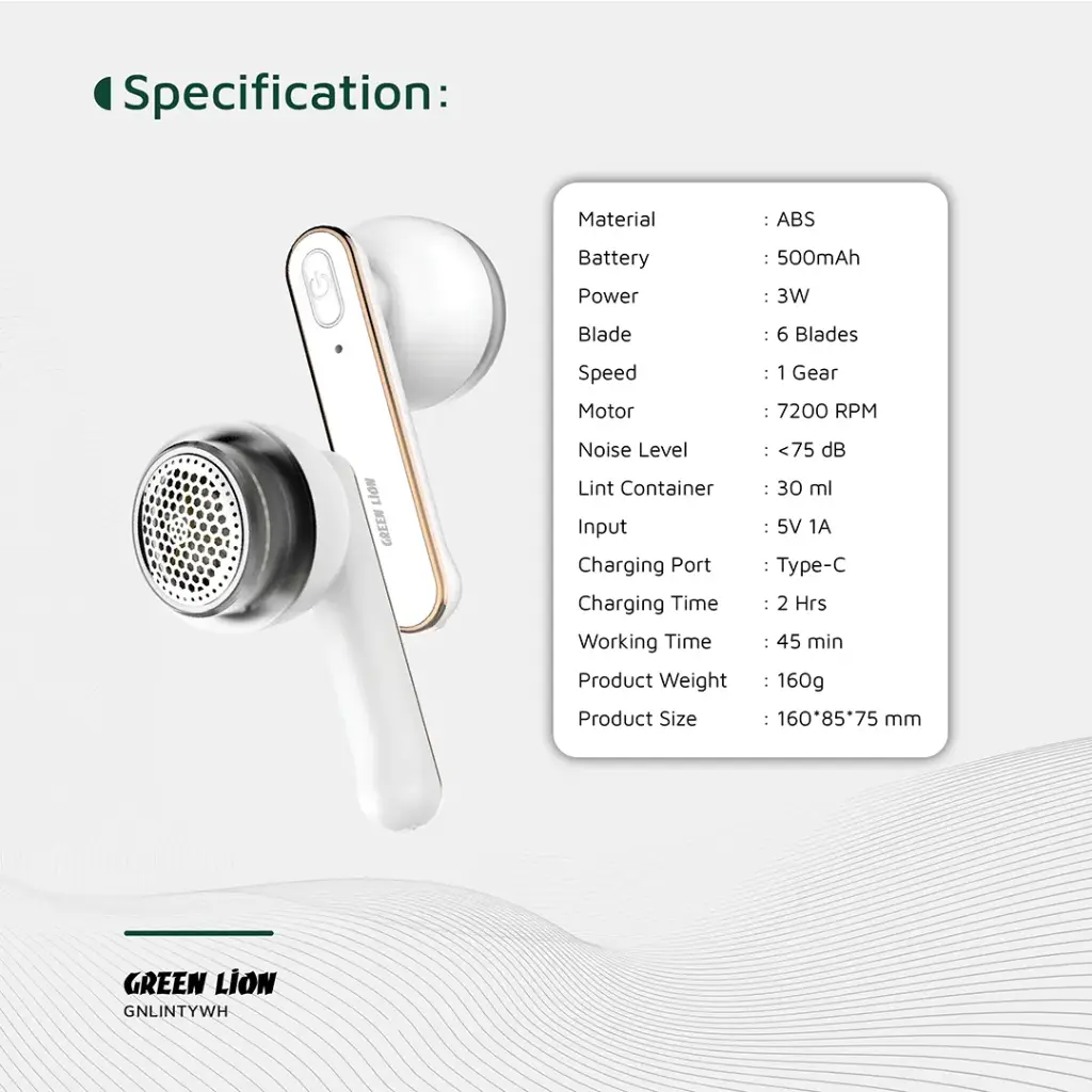 GREEN LION LINT Y LINT REMOVER WHITE GNLINTYWH thumbnail 10
