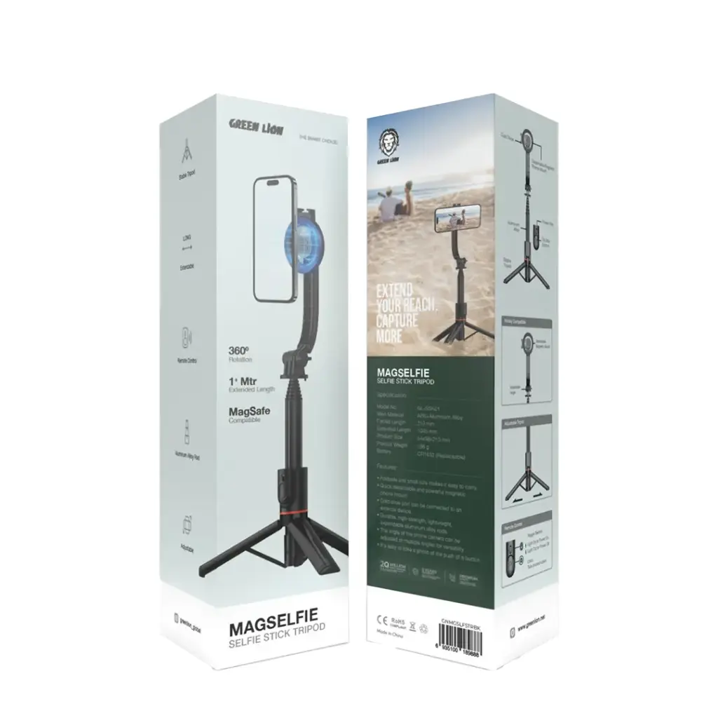 GREEN LION MAGSELFIE SELFIE STICK TRIPOD BLACK GNMGSLFSTRBK thumbnail 3