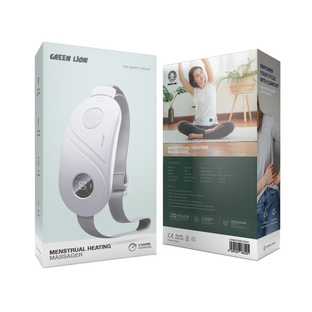 GREEN LION MENSTRUAL HEATING MASSAGER WHITE GNMHTMSSRWH thumbnail 3