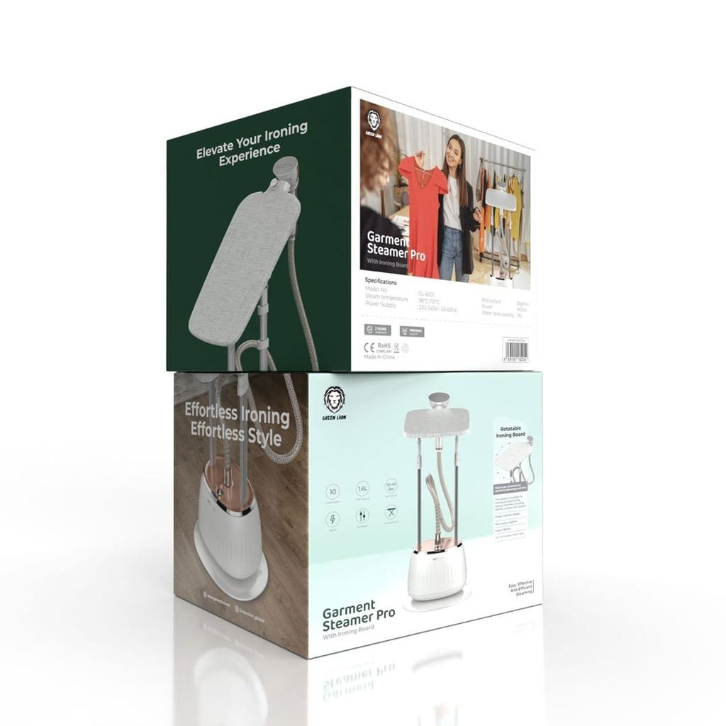 GREEN LION PORTABLE HOUSEHOLD GARMENT STEAMER PRO 7 FUNCTIONAL WHITE GNGMPTSIN7FWH thumbnail 4