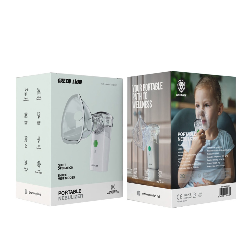 GREEN LION PORTABLE NEBULIZER WHITE GNPORNEBUWH thumbnail 3