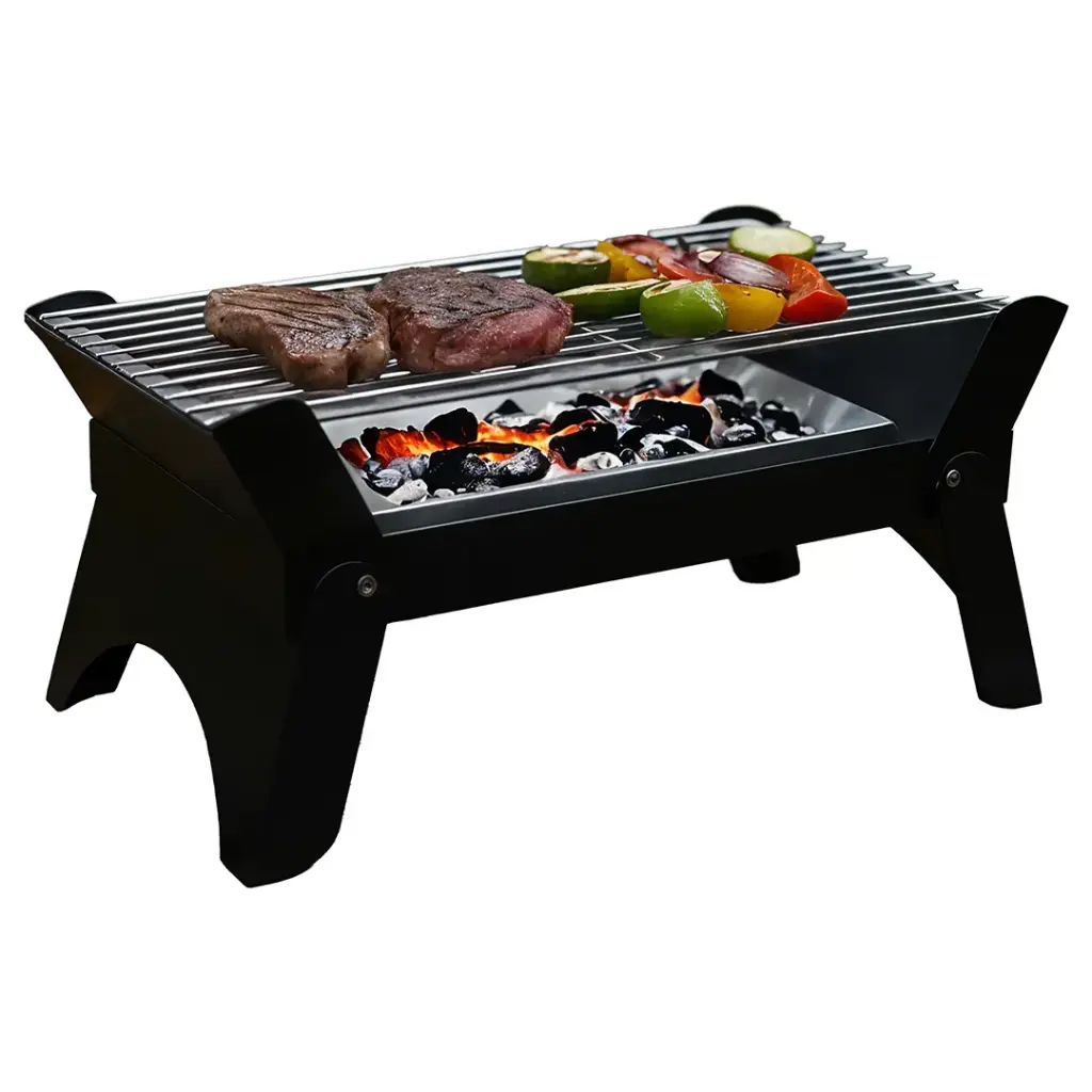 GREEN LION QUDRA FOLDABLE BBQ GRILL BLACK GNQDRBBQSTBK thumbnail 3