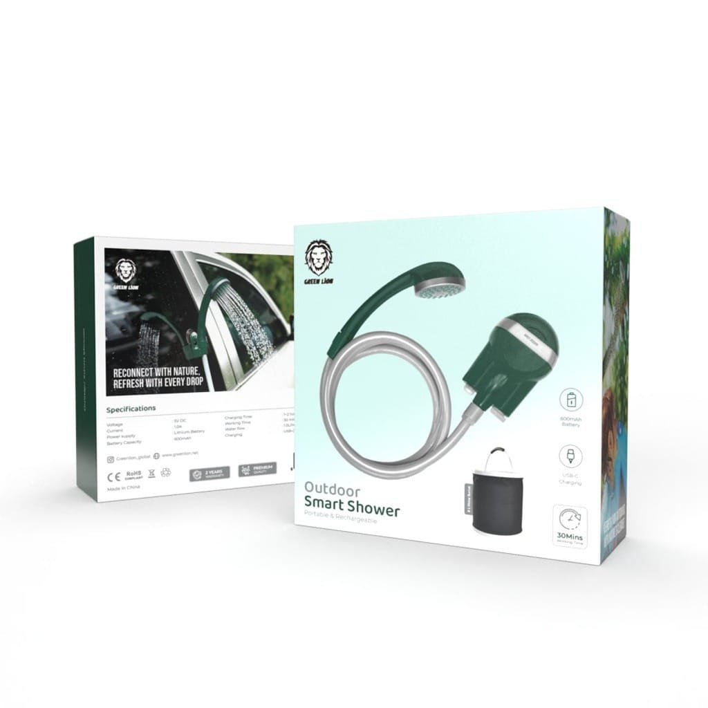 GREEN LION OUTDOOR SMART SHOWER PORTABLE AND RECHARGABLE GREEN GNOTDSHWGN thumbnail 2