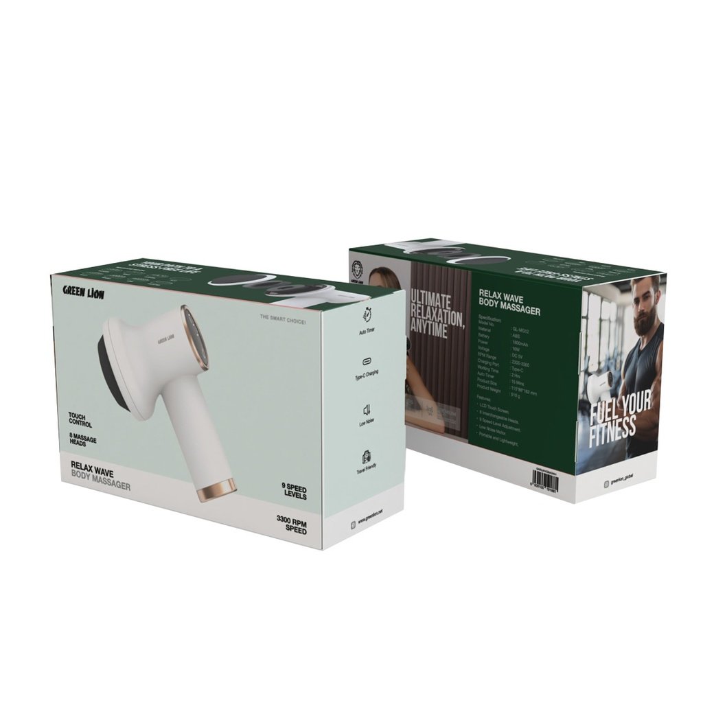 Green Lion Relax Wave Body Massager (White, GNRLWVEBMGWH) - Soothing and Effective Full-Body Massage Tool thumbnail 3