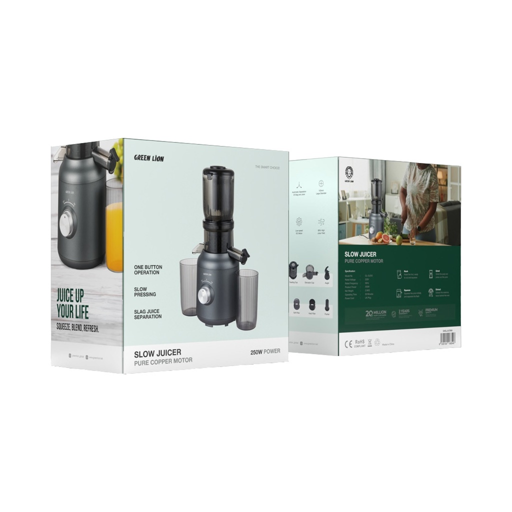 GREEN LION SLOW JUICER PURE COPPER MOTOR BLACK GNSLJUCRBK thumbnail 3