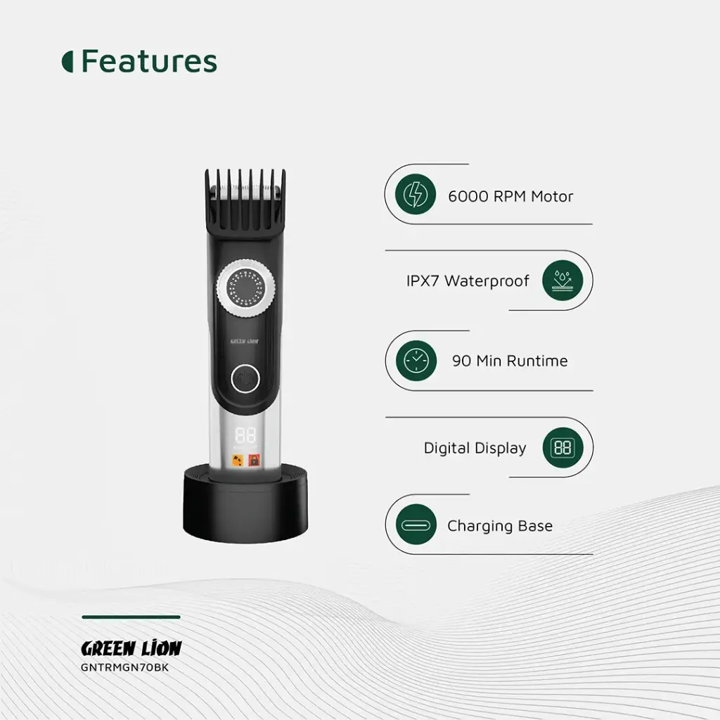 GREEN LION TRIM GEN 70 BODY HAIR TRIMMER BLACK GL-TM41 GNTRMGN70BK thumbnail 7