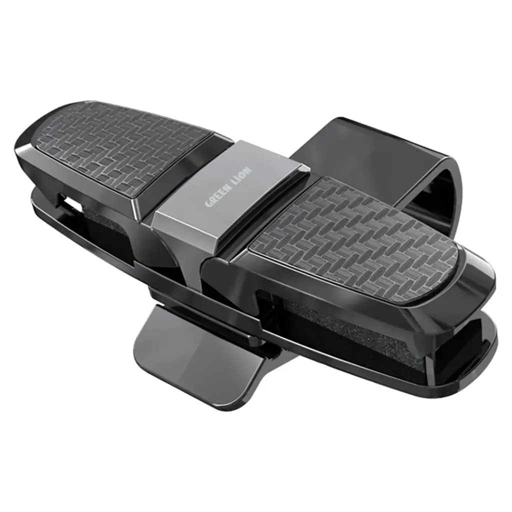 GREEN LION VISOR GUARD CAR SUNGLASSES HOLDER BLACK GNVSRSGHRBK thumbnail 3