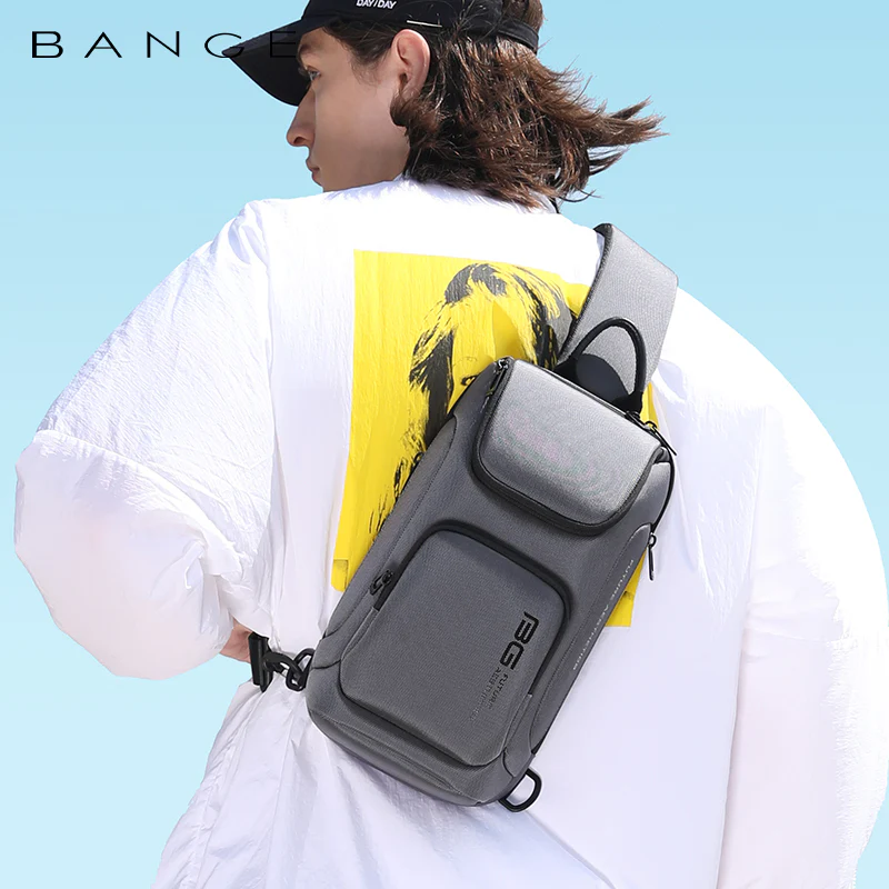 BANGE MESSENGER BAG GRAY BG-3097 thumbnail 11