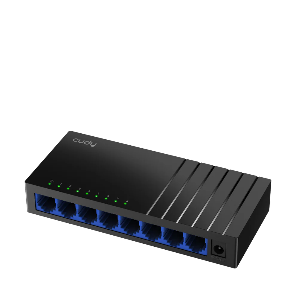 Cudy 8-Port Gigabit Network Switch (Black, GS108D) - High-Speed Ethernet Connectivity thumbnail 5