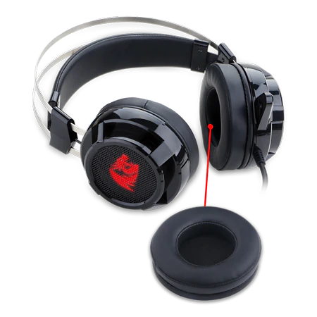 Redragon Siren 2 7.1 Channel Surround Stereo Gaming Headset (Black, H301USB-1) - Immersive Sound and Comfort thumbnail 6