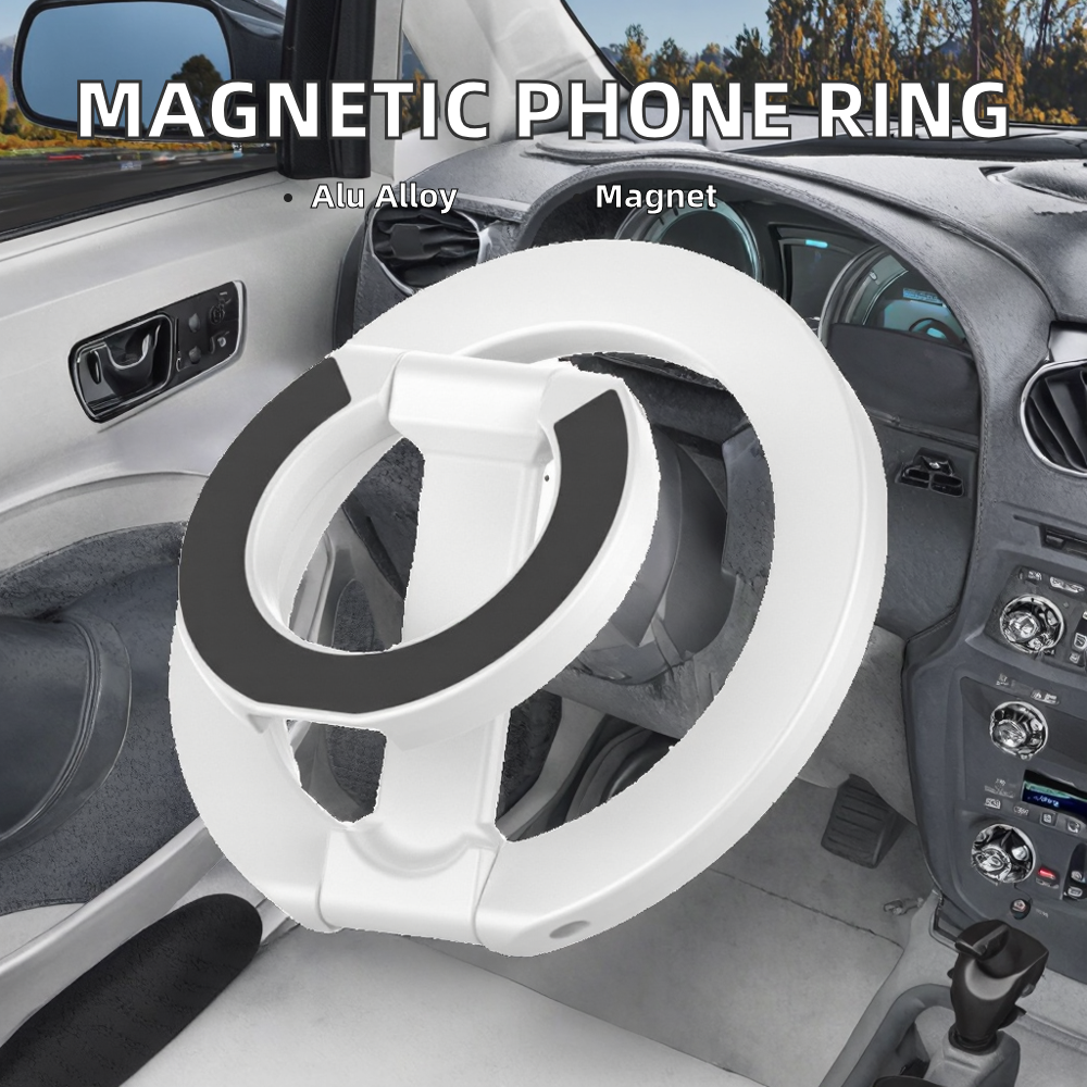MOBILE PHONE & TABLET MAGNETIC RING BRACKET WHITE thumbnail 4