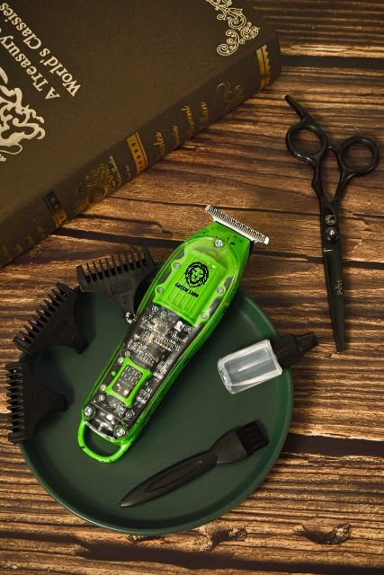GREEN LION TRANSPARENT PRO HAIR TRIMMER 6000RPM 1400MAH GREEN GNTPROTMRGN thumbnail 5