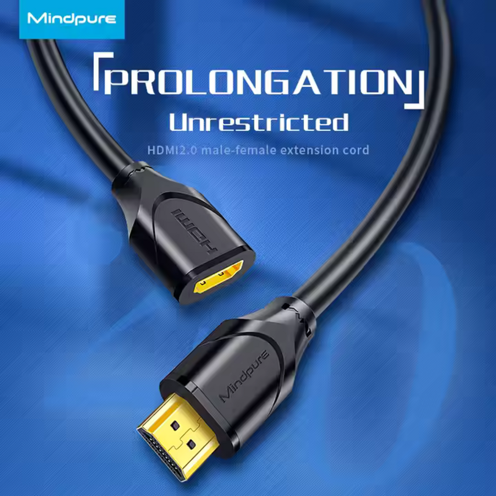 Mindpure HDMI Male to Female Extension Cable - Black, Seamless Signal Extension, Durable Design thumbnail 8