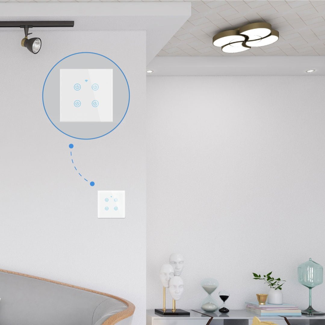 BLUPEBBLE HOM SMART WALL SWITCH 4 GANG HM-SMT4WALLSWITCH-WH thumbnail 6