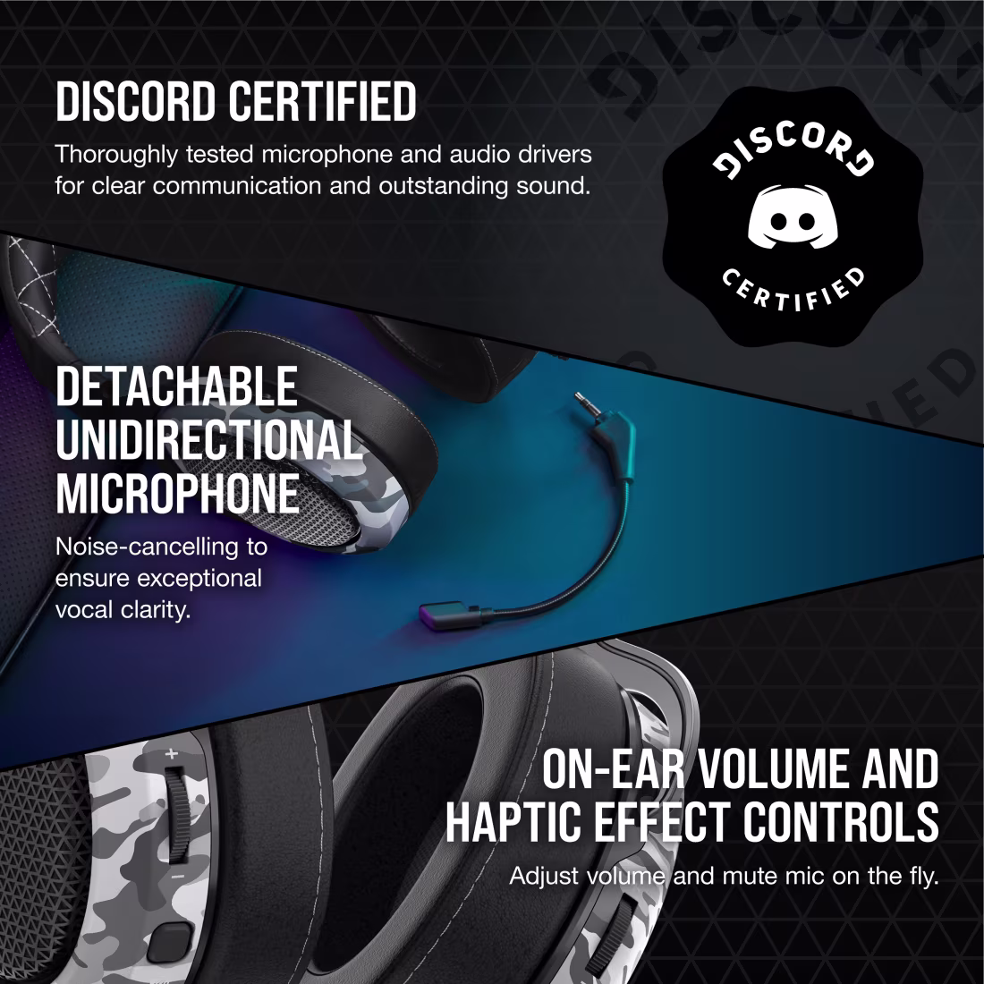 CORSAIR WIRED GAMING HEADSET HS60 HAPTIC CA-9011225-EU thumbnail 6