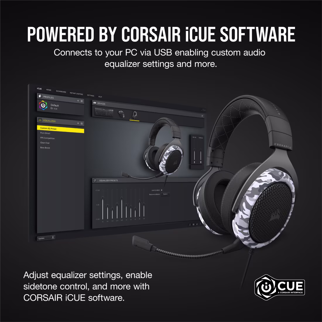 CORSAIR WIRED GAMING HEADSET HS60 HAPTIC CA-9011225-EU thumbnail 25