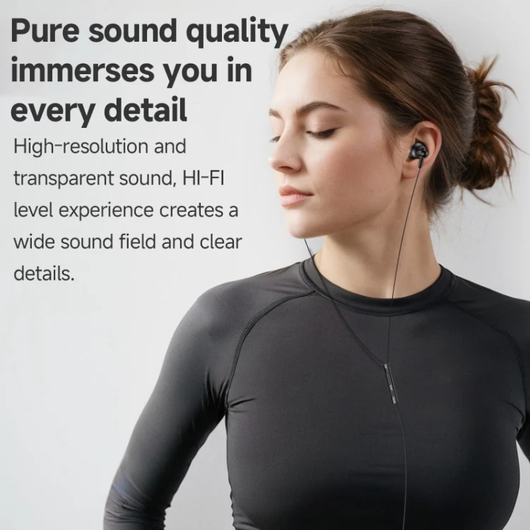 YESIDO ALUMINIUM ALLOY 3.5MM JACK WIRED EARPHONE BLACK YH47 thumbnail 14