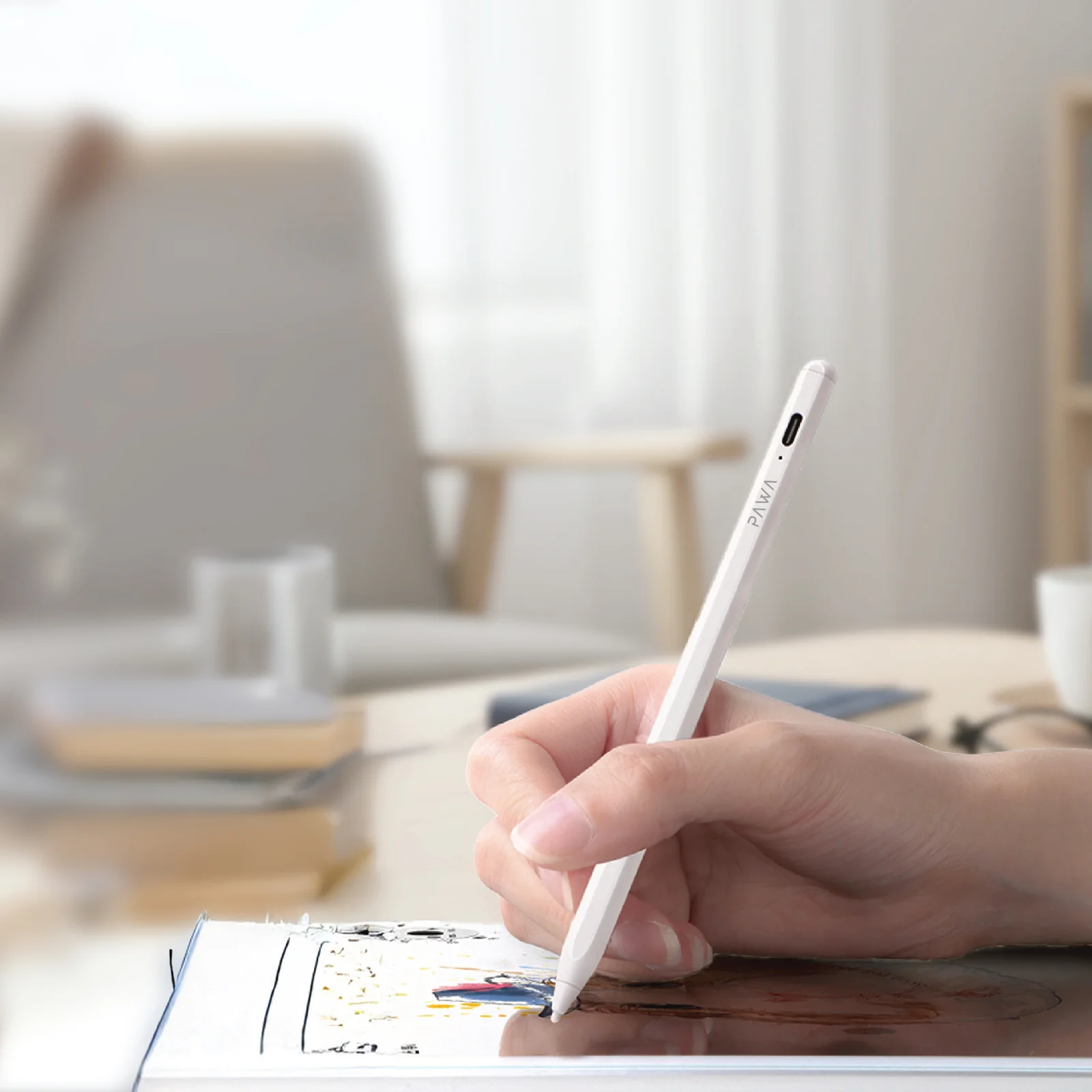 PAWA DUAL SYSTEM UNIVERSAL PENCIL WITH PALM REJECTION WHITE PW-DSSP21-WH thumbnail 7