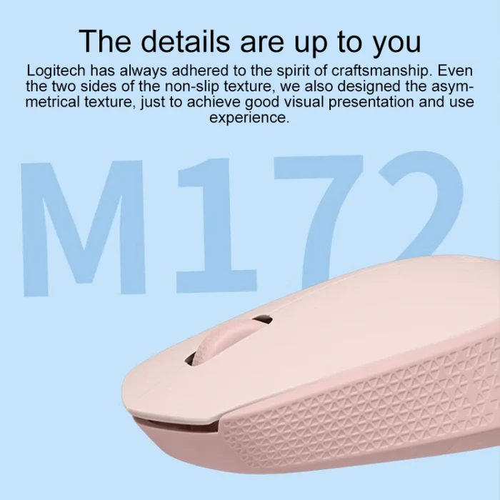 LOGITECH M172 RELIABLE WIRELESS MOUSE PINK 910-006874 thumbnail 9