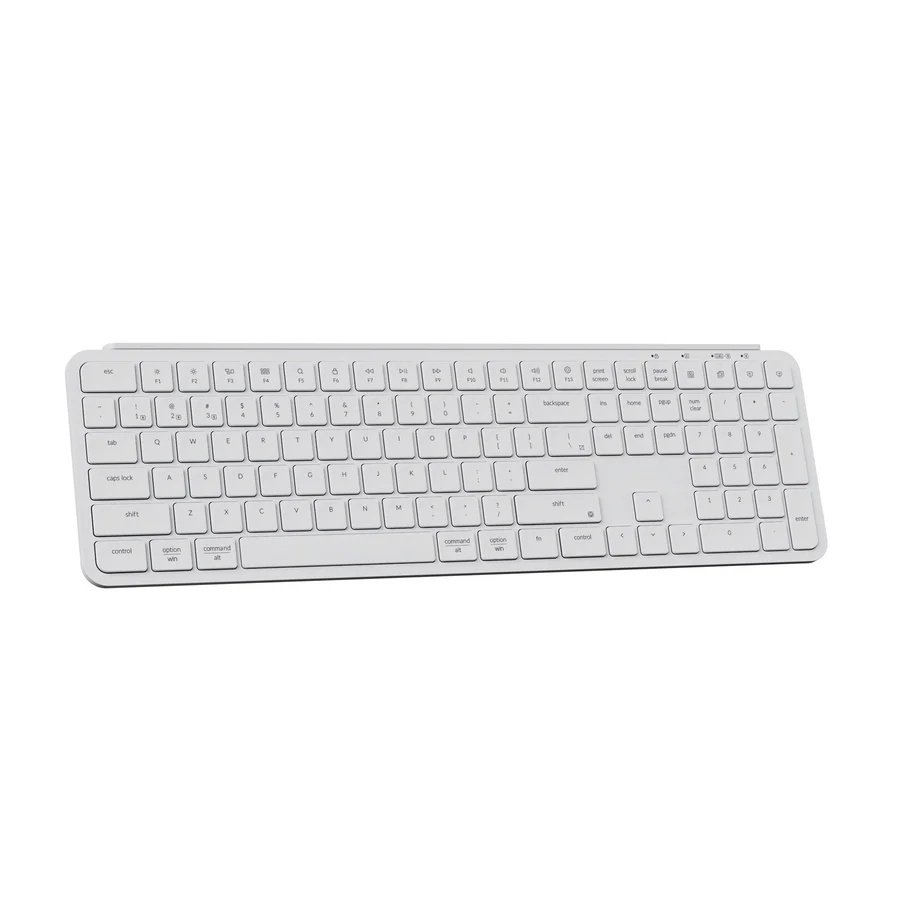 KEYCHRON B1 PRO ULTRA SLIM 2.4G WIRELESS MECHANICAL KEYBOARD IVORY WHITE B1P-K8 thumbnail 4