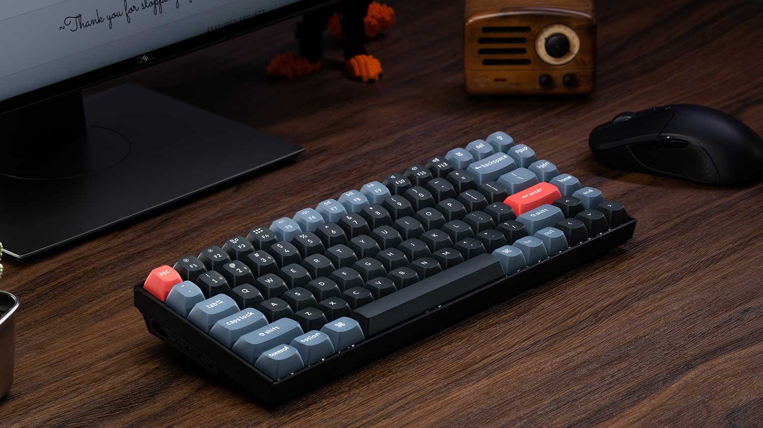 KEYCHRON K2 PRO 84 KEYS KEYCHRON K PRO MECHANICAL KEYBOARD BLACK RGB BACK LIGHT RED SWITCHES K2P-H1 thumbnail 4